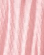 Baby Girl Solid 2-Way Zip PurelySoft Sleep & Play Pajamas - Pink, image 3 of 6 slides