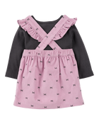 Baby 2-Piece Tee & Bow Corduroy Jumper Set, image 2 of 6 slides