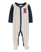 Baby Boy Baseball Rookie Snap Cotton Sleep & Play Pajamas, image 1 of 4 slides