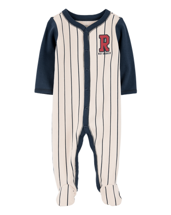 Baby Boy Baseball Rookie Snap Cotton Sleep & Play Pajamas, 