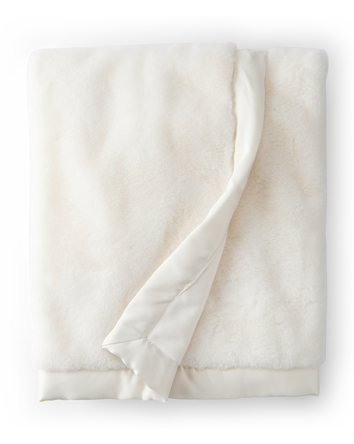 Baby Plush Blanket - White - White, 