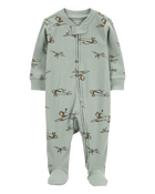 Baby Airplane 2-Way Zip Sleep & Play Pajamas, image 1 of 4 slides