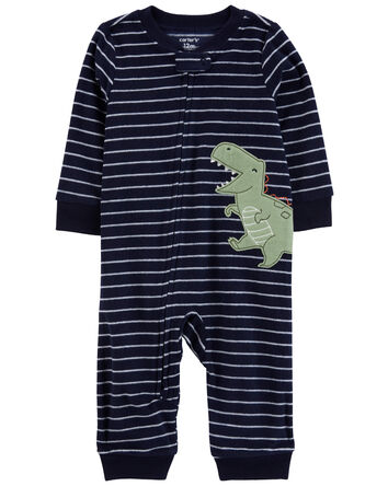 Toddler 1-Piece Dinosaur Fleece Footless Pajamas, 