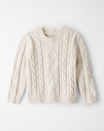 Toddler Organic Cotton Cable Knit Sweater , 
