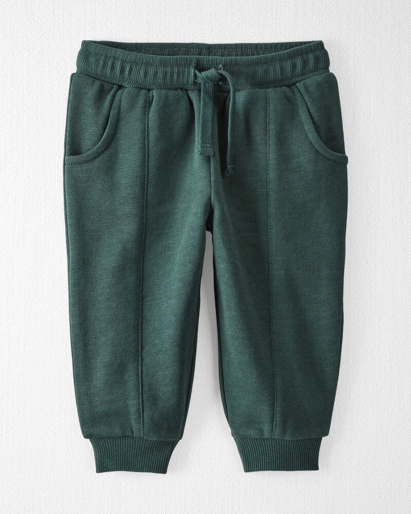 Baby Organic Cotton Joggers in Poplar Green, image 1 of 3 slides