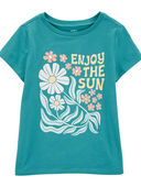Turquoise - Toddler Daisy Sun Graphic Tee