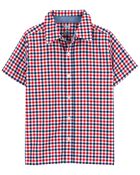 Kid Plaid Button-Front Shirt, image 1 of 3 slides