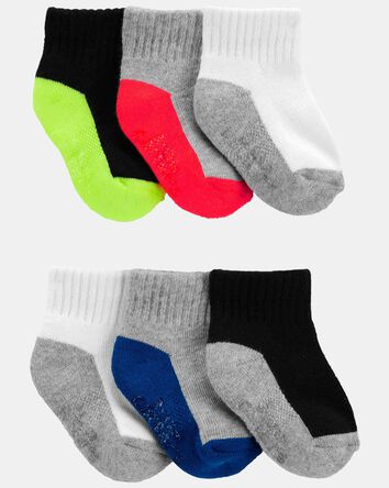 Toddler Boy 6-Pack Color Block Ankle Socks, 