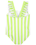 Toddler Striped 1-Piece Swimsuit, image 3 of 5 slides