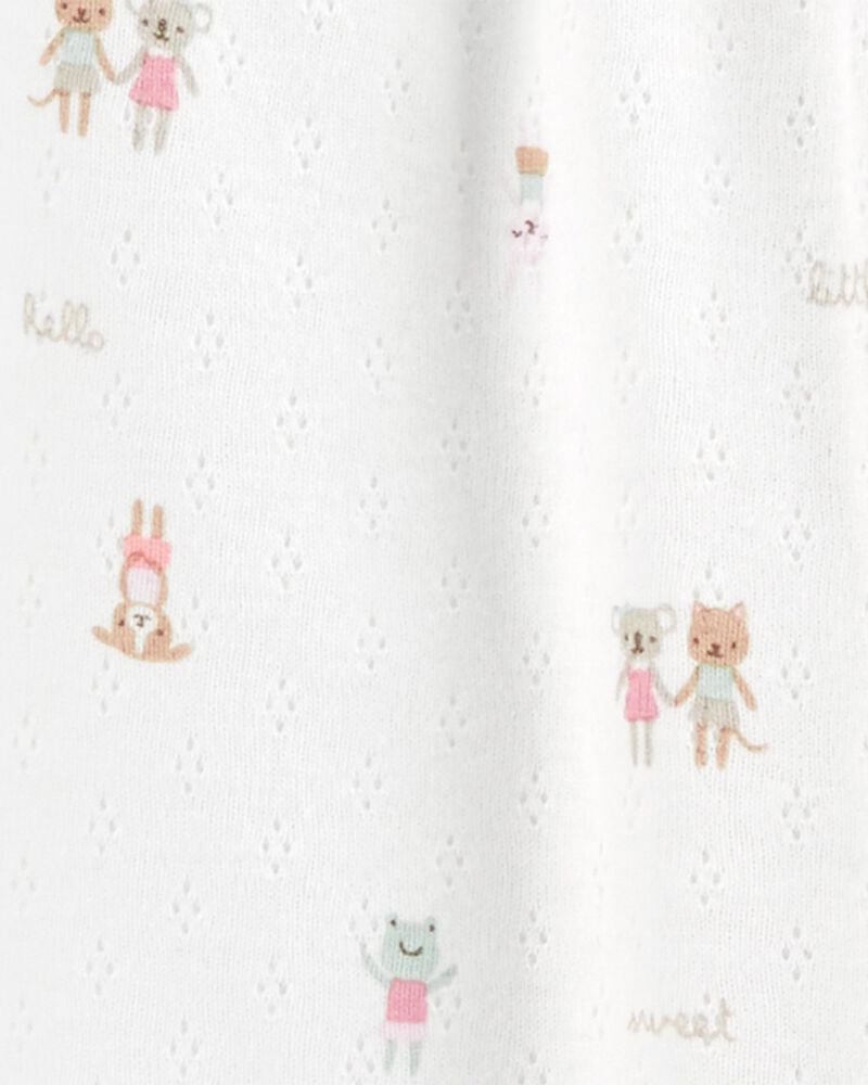 Baby Character Friends Snap-Up Cotton Sleep & Play Pajamas, image 2 of 2 slides