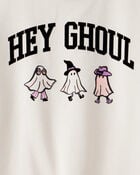 Kid Halloween Hey Ghoul Pullover Sweatshirt - Ivory, image 2 of 3 slides