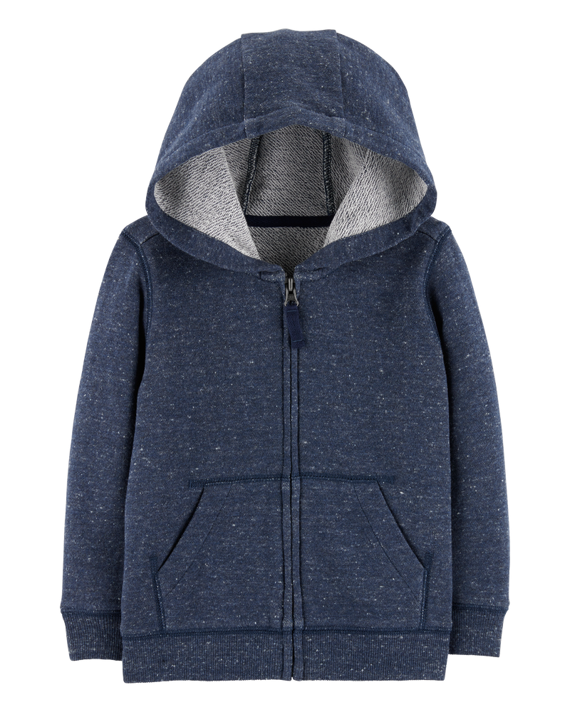 Toddler Boy Marled Zip-Up French Terry Hoodie, image 1 of 2 slides