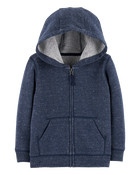 Toddler Boy Marled Zip-Up French Terry Hoodie, image 1 of 2 slides