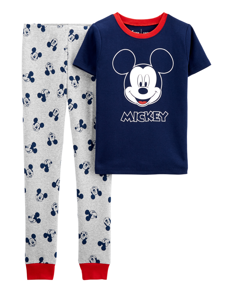 Kid 2-Piece Mickey Mouse 100% Snug Fit Cotton Pajamas, image 1 of 3 slides