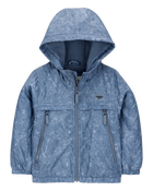Toddler Boy Fleece-Lined Midweight Jacket - Blue, image 1 of 3 slides