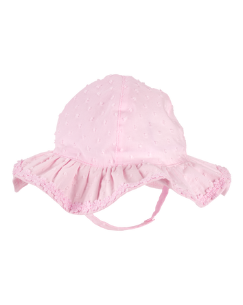 Baby Girl Floral Sun Hat - Pink, 