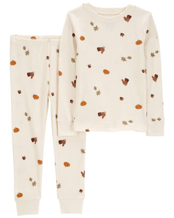 Toddler 2-Piece Thanksgiving 100% Snug Fit Cotton Pajamas, 