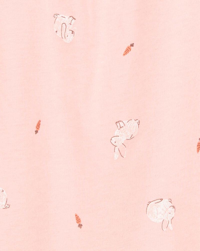 Toddler Bunny Print Soft Cotton Dress, image 3 of 4 slides