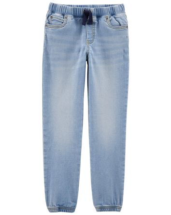 Kid Pull-On Knit Denim Pants, 