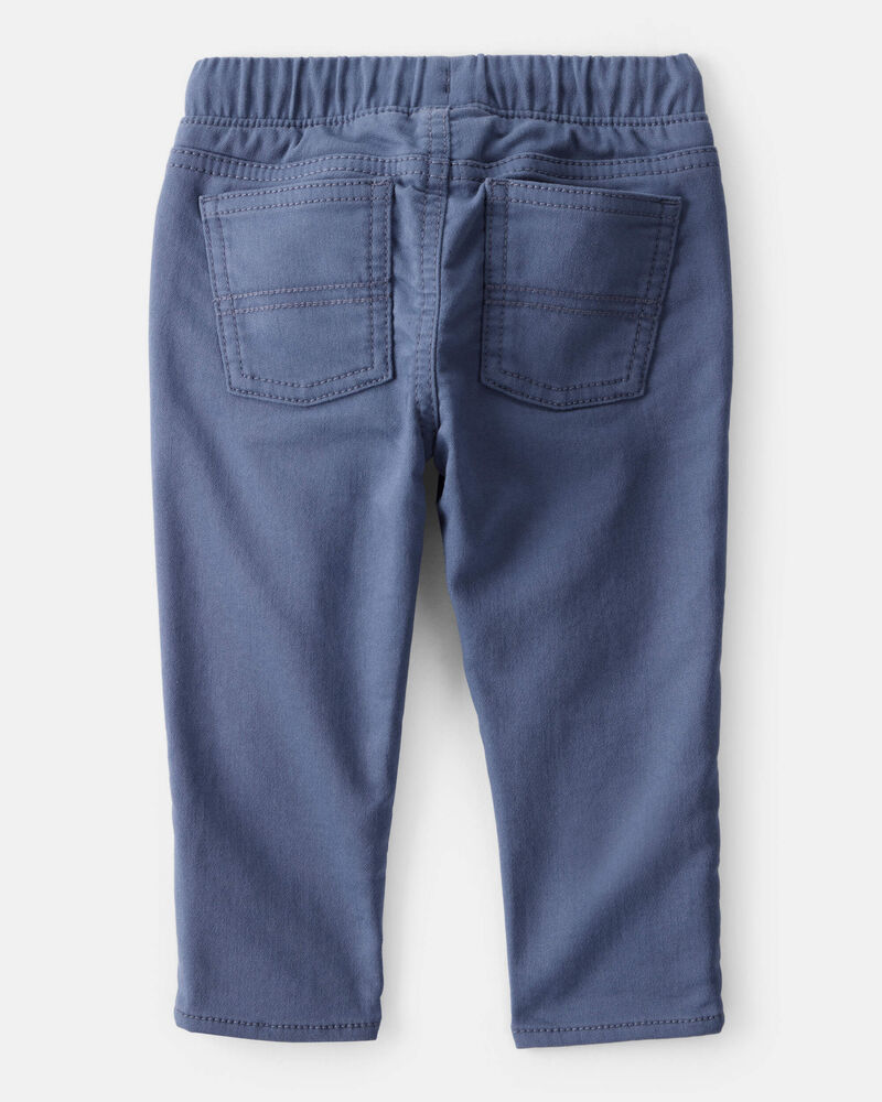 Baby Boy Cotton Pull-On Fashion Pants - Navy, image 2 of 4 slides