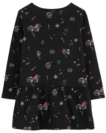 Toddler Holiday Jersey Dress, 