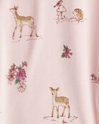 Baby Girl 2-Pack Deer & Floral Print PurelySoft Long-Sleeve Multipack Bodysuits - Burgundy/Pink, image 5 of 7 slides