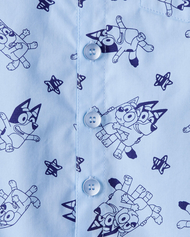 Toddler Bluey Short-Sleeve Shirt - Blue, image 2 of 2 slides