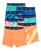 Toddler 7-Pack Cotton Tie-Dye Boxer Briefs Underwear - Blue/Orange, image 1 of 2 slides