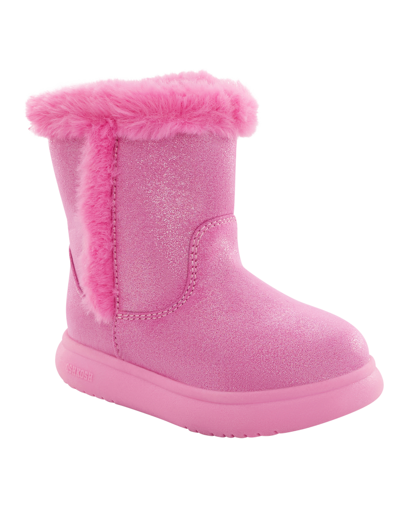 Pink furry boots online