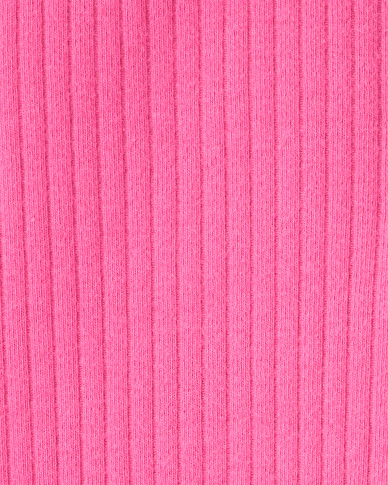 Baby Girl Cotton Solid Stretch Leggings - Pink, image 3 of 4 slides