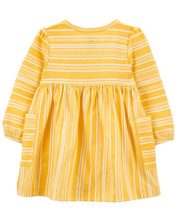 Baby Striped Long-Sleeve Jersey Dress, 