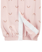Baby Preemie Rainbow Cotton Sleeper Gown, image 4 of 6 slides