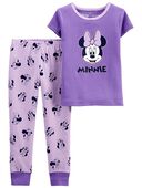 Purple - Toddler 2-Piece Minnie Mouse 100% Snug Fit Cotton Pajamas