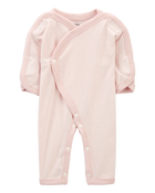 Baby Preemie Striped Cotton Sleep & Play Pajamas, image 1 of 7 slides
