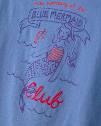 Toddler Girl Mermaid Top - Blue, 