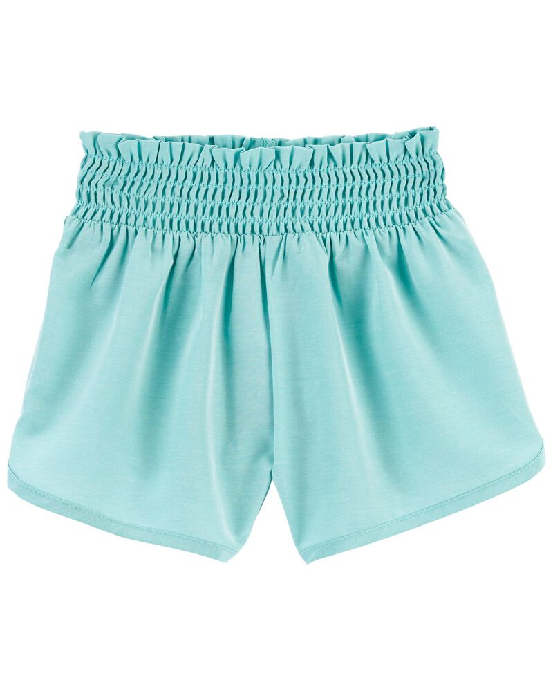 Toddler Smocked Shorts in Moisture Wicking Active Fabric, image 1 of 2 slides