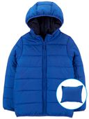 Blue - Kid Packable Puffer Jacket