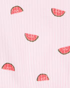 Toddler 2-Piece Watermelon Tank & Short Set - Pink, image 2 of 3 slides