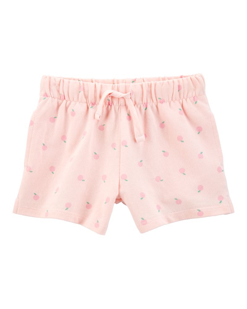 Toddler Girl Pull-On French Terry Shorts - Pink, image 1 of 6 slides