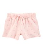Toddler Girl Pull-On French Terry Shorts - Pink, image 1 of 6 slides