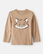 Toddler Boy Fox Long-Sleeve Graphic Tee - Brown, image 1 of 3 slides