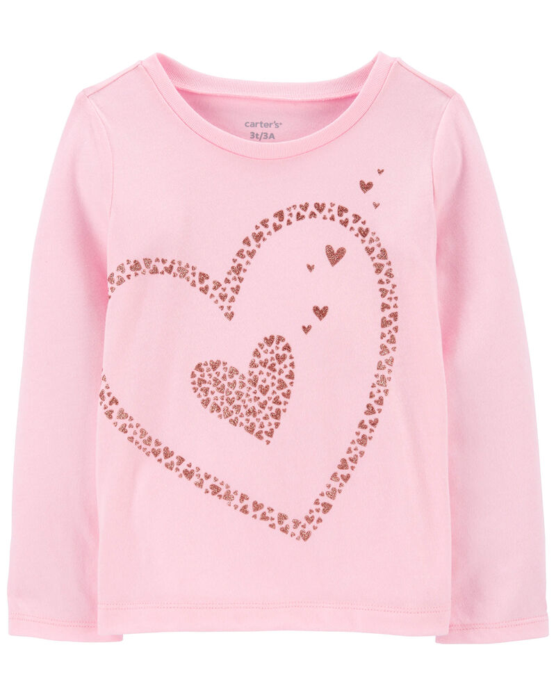 Toddler Heart Long-Sleeve Graphic Tee, image 1 of 3 slides