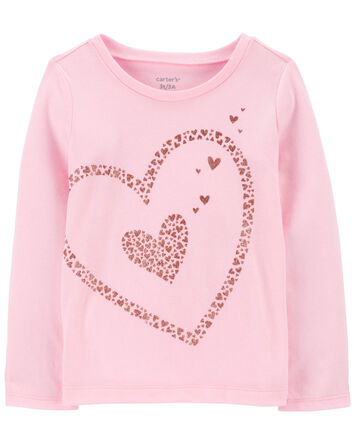 Toddler Heart Long-Sleeve Graphic Tee, 