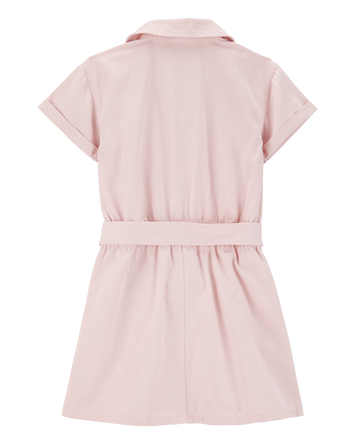 Kid Solid Short-Sleeve Dress - Pink, 