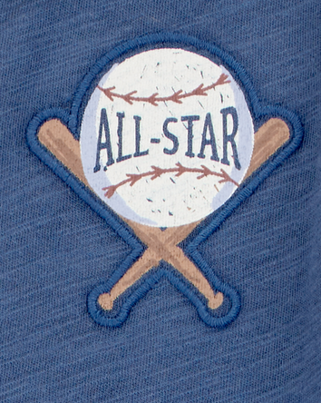 Baby All-Star Baseball Button-Down Vintage Tee, 