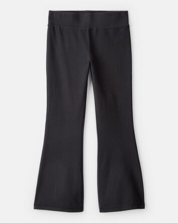 Girls Microfleece Flare Pants - Black, 
