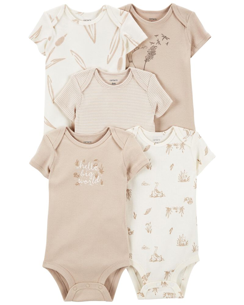 Baby 5-Pack Short-Sleeve Bodysuits, image 1 of 8 slides