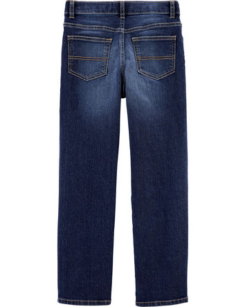 Kid Dark Wash Husky-Fit Classic Jeans, 