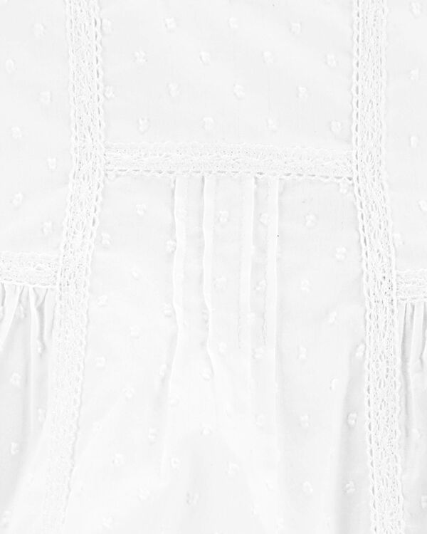 White Baby Textured Babydoll Dress | carters.com