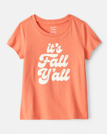 Toddler Girl It's Fall Y'all Short-Sleeve Graphic Tee - Orange, 